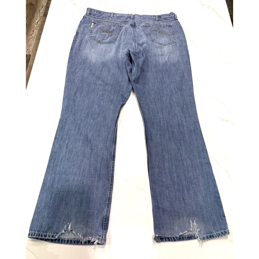 Cinch Jeans Mens 40x34 Dooley Relaxed Fit Blue Light Wash‎ Hand Sanded Bootcut - Picture 3 of 16